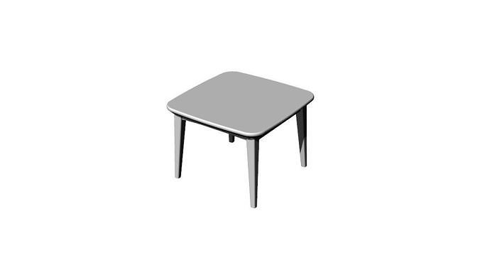 dolls house miniature contemporary small dining table 12th scale vintage decoration retro doll dollhouse furniture mid century centruy modern breakfast square hobby diy 3D print model - Mito3D