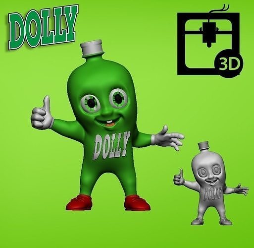 dollynho boneca refrigerante meme jogos brinquedo brasil brasil tv arte filme verde pop personagem fofa desenho animado brinquedos 3D print model - Mito3D