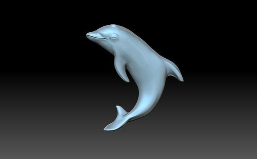 dolphin pedant animal fish decoration cnc art jewel porpoise bas relief 3d print model - Mito3D