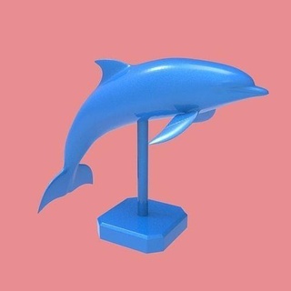 delfino figura 3d stampa modello arte arredamento decorazione oceano animale pesce mare Casa 3d print model - Mito3D
