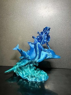 delfino sirena sirene acqua pesce oceano 3dprint arte sculture 3d print model - Mito3D