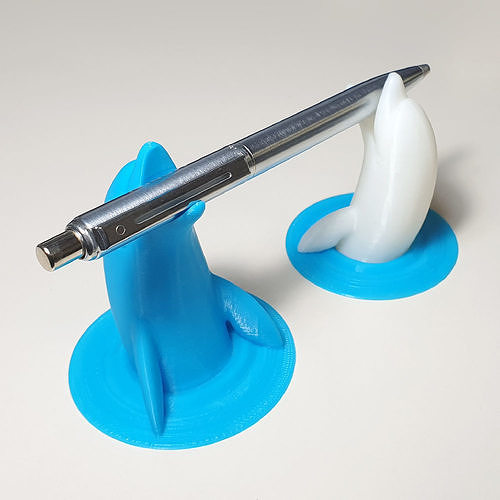 dolphin pen pencil holder sea ocean whale nature animal wildlife art deco figure zoo sculptures penholder house decor 3D print model - Mito3D