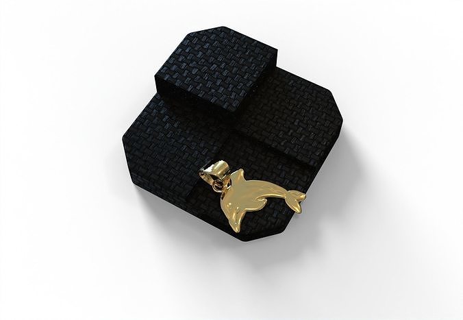 dolphin pendant sealife sea charm necklace jewel jewelry pendants 3D print model - Mito3D