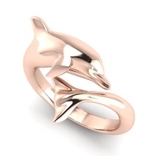 delfín anillo joya diseñando diseñador hora amor plata oro número agenda calendario elegante imprimible geométrico forma romance brillante joyería anillos 3d print model - Mito3D