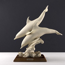dolphin sculpture classical reality capture art deco decoration printable statue photogrammetry scan elegant animal scans replicas 3d print model - Mito3D