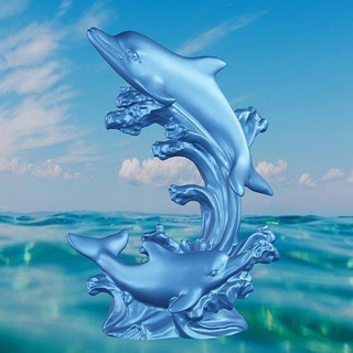 dauphin vague animal animaux poisson mer océan mammifère nature art sculptures 3d print model - Mito3D