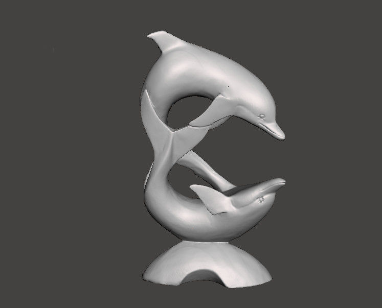 Delfine Themen-Tisch ornament statuine Kunst Delphine Fisch Dekoration gadget Skulpturen 3D print model - Mito3D