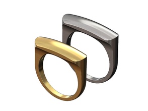 Hazme espacio sello anillo joyería joya imprimible oro plata libra esterlina signetring menring Moda lujo minimalista declaración mensignet grabable sencillo anillos 3d print model - Mito3D