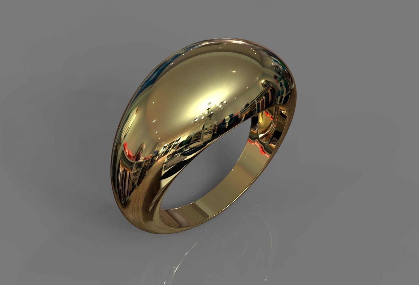 kubbeli yüzük altın gümüş takı elmas düğün moda angagem cad yazdırılabilir mücevher beyaz nişan yüzükler 3D print model - Mito3D