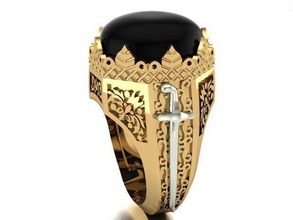 il dominio dell'impero ottomano anello gioielli oro disco di platino diamante brillante gemma earirng collane ciondolo braccialetto spille 3d stampabile design pandora fascino forwoman anelli 3d print model - Mito3D