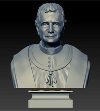 don bosco buste jésus catholique art sculpture cathédrale bible religiou objet statue portrait visage religion 3d modèle sculptures 3d print model - Mito3D