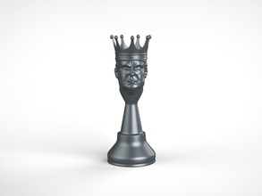 don king chess piece art people figure sculpture statue donald trump maga crown chesspiece toy games toys game accessories 3d print model - Mito3D