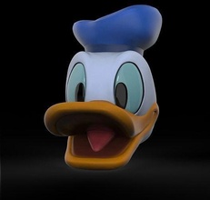 Donald ördek baş Disney Pato Mickey fare Plüton Sanat heykeller 3d print model - Mito3D