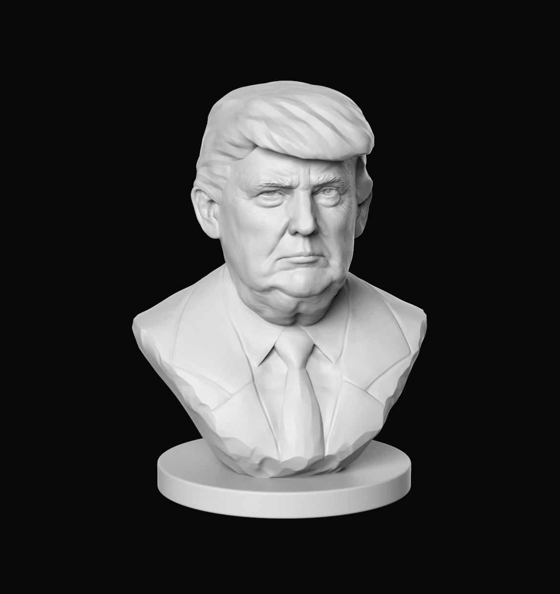 donald trump art sculpture statue marble portrait man old usa president donaldtrump politics sculptures 3D print model - Mito3D