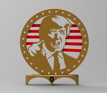 Donald koz Devlet Başkanı Amerika Birleşik Devletleri Amerikan büst heykel Sanat heykeller minyatürler figürinler Clinton Merkel 3d print model - Mito3D
