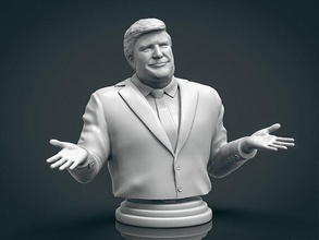 donald trump 3d printable bust america american president portrait man human statue male politician sculptures art 3d print model - Mito3D