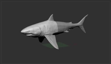 dont download need fix games-toys 3dprint shark sea creature print greatwhiteshark ocean 3d zbrush cura figure statue model character games toys 3d print model - Mito3D