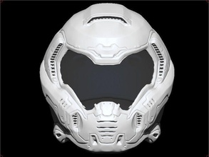 doom 2016 helmet doomguy classic airsoft cosplay 3dshophelmet protection games toys game accessories 3d print model - Mito3D