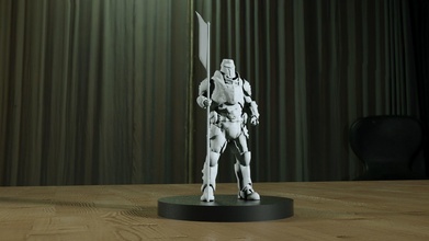 desgraça eterno cavaleiro estátua doom4 doom2016 doometerno escultura arte jogos brinquedos acessórios 3d print model - Mito3D