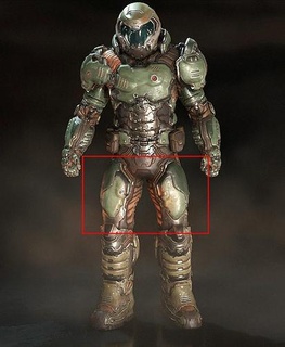 doom guy armour legs thighs 3d print model cosplay doomguy doomcosplay thigh military game character doomslayer legprotection cosplayprop hobby diy 3d print model - Mito3D