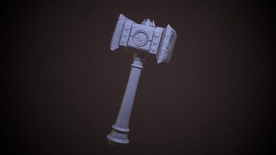 doomhammer warcraft 3d printable worldofwarcraft wow weapoon hammer orc orgrim thrall game cosplay war games toys accessories 3d print model - Mito3D