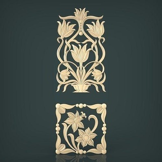 kapı Toplamak Bölüm 1 Odun Sanat cnc dekor barok stl stil ev yeni mobilya heykeller 3d print model - Mito3D