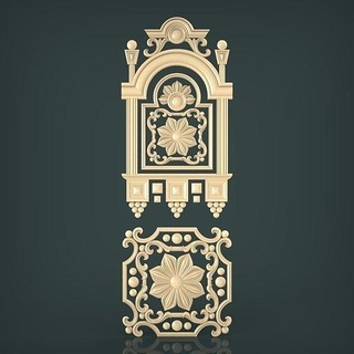porta collezione parte 2 legna arte cnc arredamento barocco stl stile casa mobilia sculture 3d print model - Mito3D