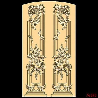 porta collezione parte 4 legna arte cnc arredamento barocco stl stile casa mobilia sculture 3d print model - Mito3D