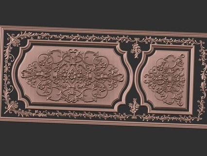 door furniture - russian style carved wood cnc 3d art decor home accesories interior design accesory realistic modern carving cncrouter outdoor house 3d print model - Mito3D