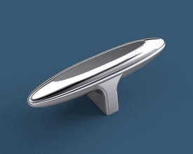 door handle chrome metallic design interior knob kabinet furniture house 3d print model - Mito3D