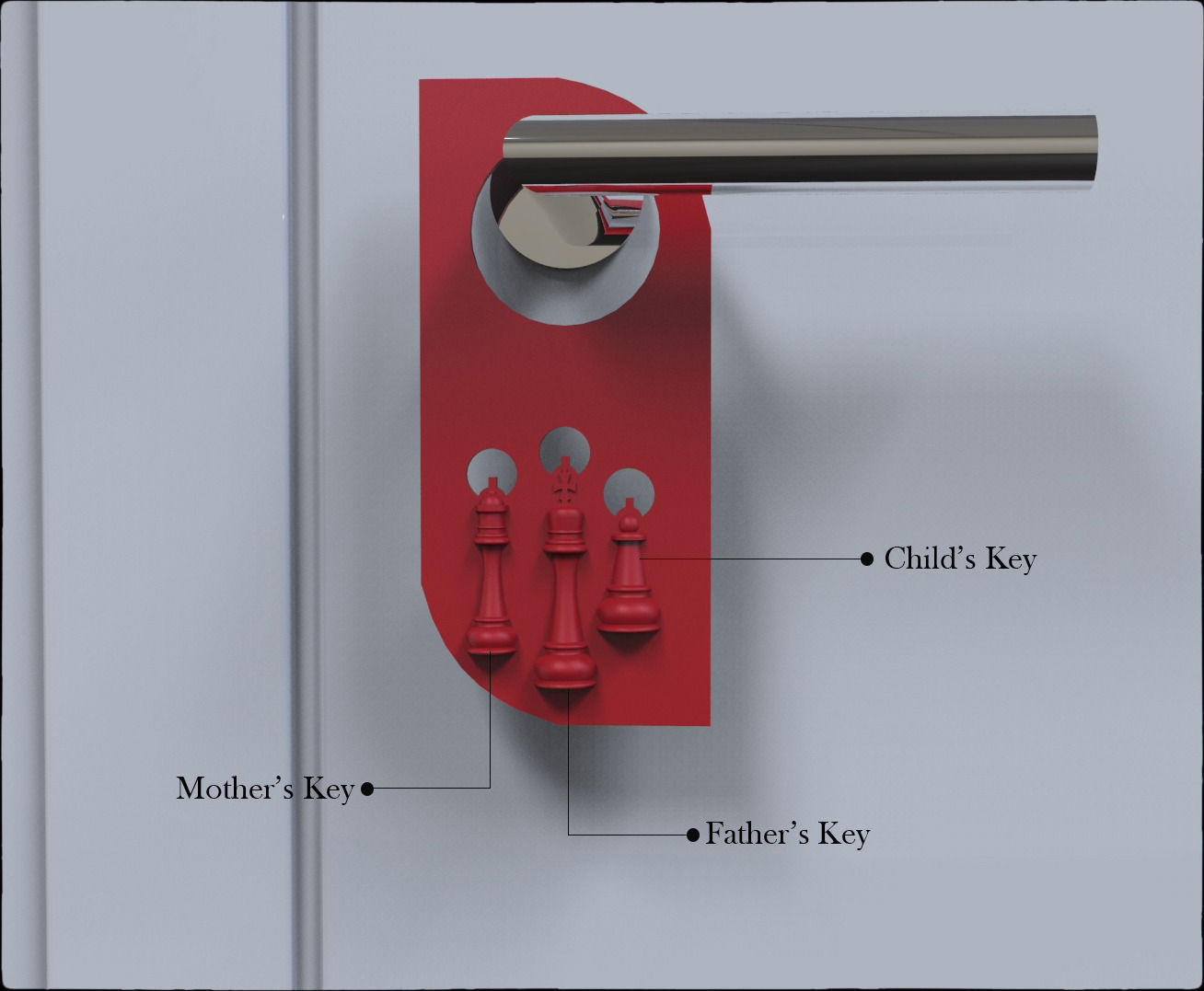 porta cabide de xadrez design titular da chave a casa peças desafio família móveis 3D print model - Mito3D