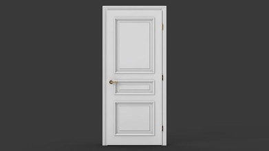 door ii wood white classic interior furniture architectural opened closed house minimalism minimalist entrance production parametric rebuilt details doorway 3d print model - Mito3D