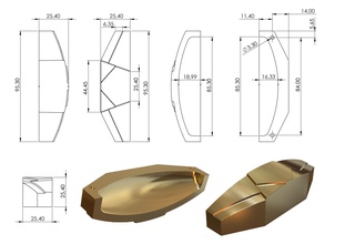 door knobs furniture fittings handle brass replica sampler forme former house 3d print model - Mito3D