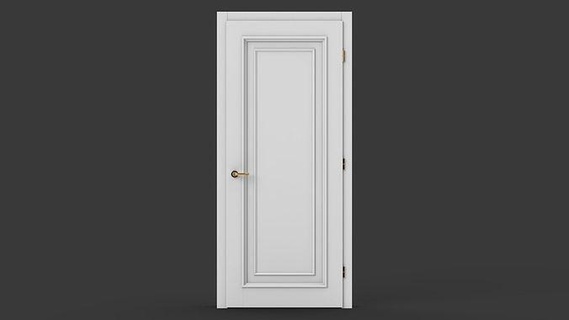 door wood white classic interior furniture architectural opened closed house minimalism minimalist entrance production parametric rebuilt details doorway 3d print model - Mito3D