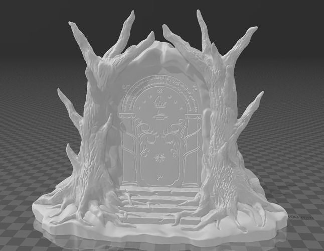 porte Durin signore anelli porta Hobbit nano energia tolkien passatempo Fai 3D print model - Mito3D