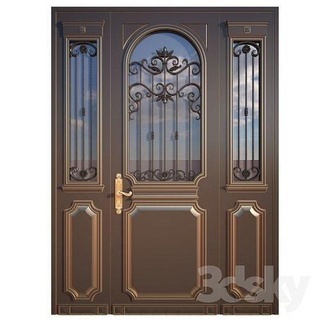 puertas forjado hierro puerta 3dsmax modelo arquitectónico diseño interior casa 3d print model - Mito3D