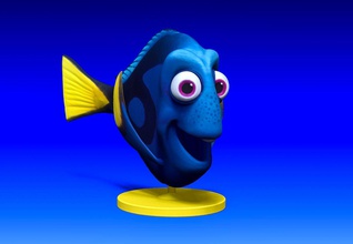 dory 3d comico pesce cartone animato toon giocattolo film tv giochi giocattoli 3d print model - Mito3D