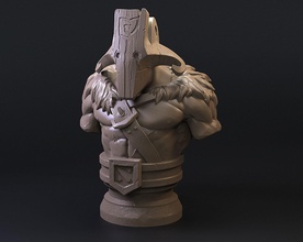 dota 2 juggernaut busto figura juego escultura estatua guau warcraft héroe 3d impresión imprimible jugg juegos azar arte esculturas cabeza 3d print model - Mito3D