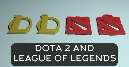 dota 2 league legends logos keychains dota2 lol leagueoflegends moba game gaming keychain video logo jinx riotgames riot cosplay champion games necklace chain toys accessories 3d print model - Mito3D