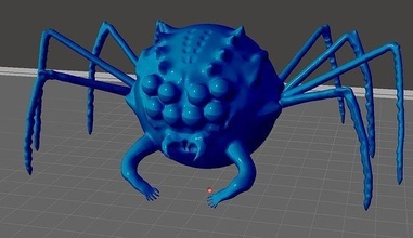double sided ragno alieno insetto creatura invertebrato Giochi giocattoli 3d print model - Mito3D
