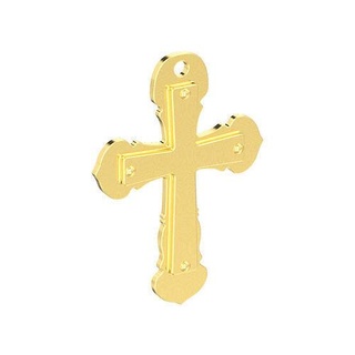 double cross pendant necklace 3d accessories fashion gold jewellery jewelry luxury metal neck precious printing religion spiritual unisex pendants 3d print model - Mito3D