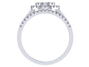 doble diamante anillo 3djewelry canalla elegante compromiso moda joya oro joyería joyeria cera precioso versión impresa plata boda lujo regalo molienda anillos 3d print model - Mito3D