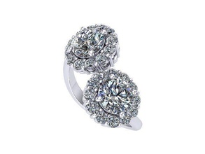 diamante squillare d'oro argento gioielleria anelli 3d print model - Mito3D