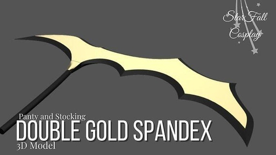 Duplo ouro spandex calcinha meia cinta liga paswg meias joelho demônio escasso foice passatempo faça 3d print model - Mito3D
