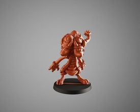 double head goat jump muted fantasy footbll blood bowl miniatures man two 28mm 32mm star player games toys 3d print model - Mito3D