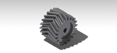 double helical gear machinery steel industry strength industrial tool toy gearbox mechanical robot shaft power science engineering 3d print model - Mito3D