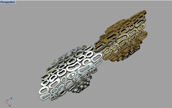 anel duplo jóias de ouro longo do casal a moda prata 3dprint printable da forma anéis 3d print model - Mito3D