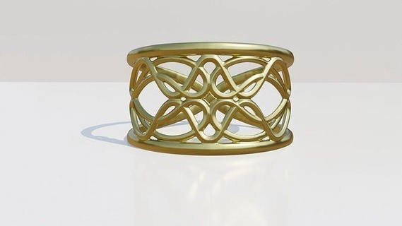 Duplo anel nó amar joalheria argolas ouro imprimível prata céltico moda joia 3d print model - Mito3D