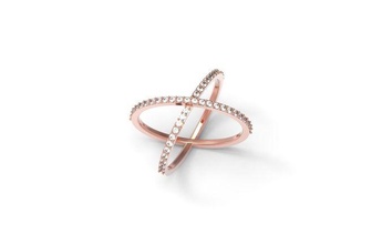 double ring jewelry ringduble duble 3d fation fashion 3dprint rings 3d print model - Mito3D