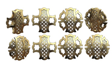 doppelt seitig arabisch muster anhänger moucharabieh motive islamisch halskette charme gold schmuck marokkanisch arabisch silber ohrring mode klassisch jahrgang antiquität 3d print model - Mito3D